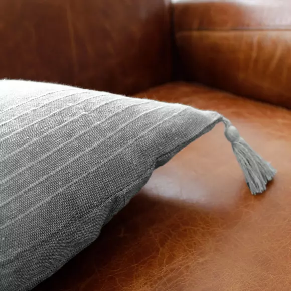 Cojín cuadrado en algodón reciclado (40 cm) Bombay Gris 2