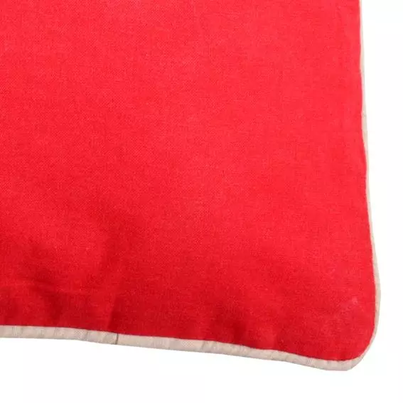 Coussin rectangulaire (50 cm) Duo Rouge 2