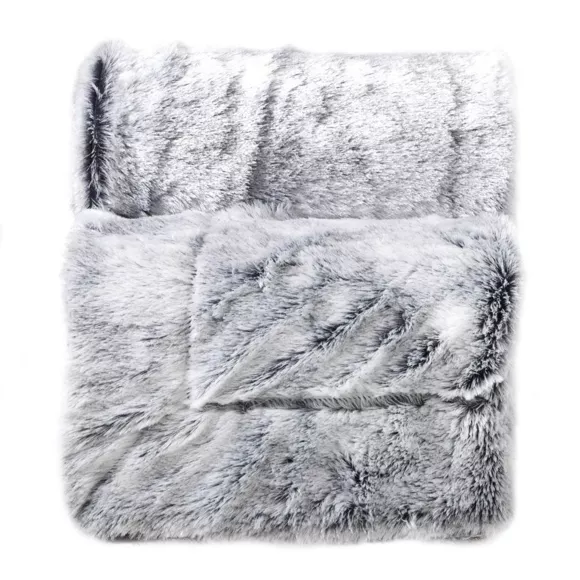 Plaid fausse fourrure (125 x 150 cm) Antartic Gris