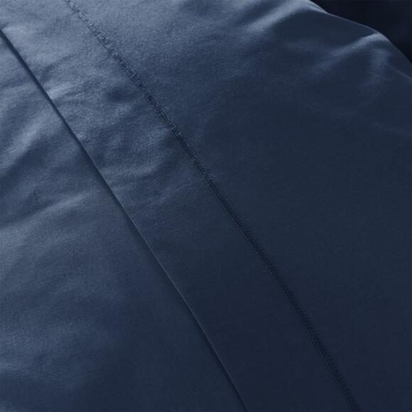 Drap plat percale de coton (240 cm) Cali Bleu marine 2