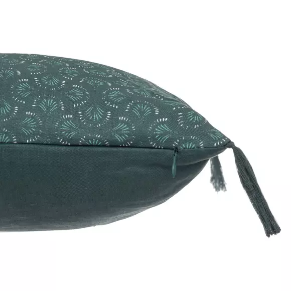 Coussin carré (40 cm) Linah Bleu canard 3
