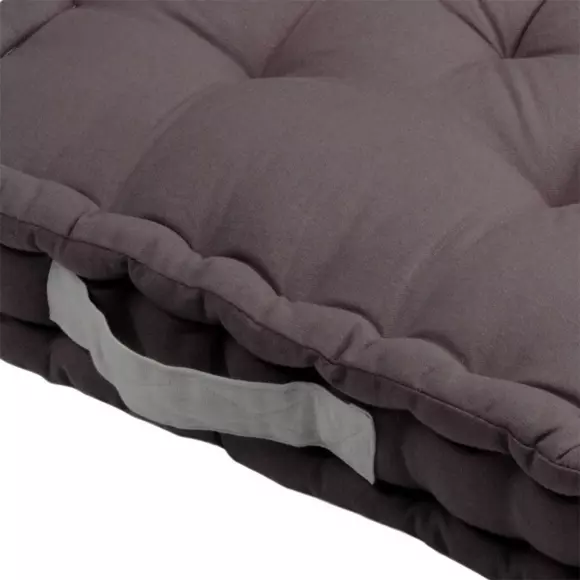 Coussin de sol (45 cm) Duo Gris foncé 127
