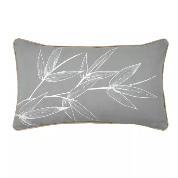 Coussin rectangulaire coton recyclé (50 cm) Asana Vert sauge 2
