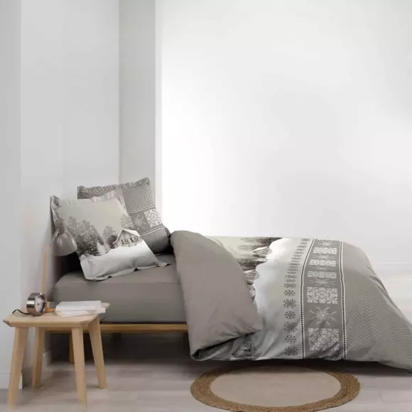 Funda Nórdica y dos fundas para almohadas algodón (240 cm) Chalet Beige 3