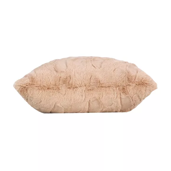 Housse de coussin carrée fausse fourrure (40 cm) Foxy Taupe