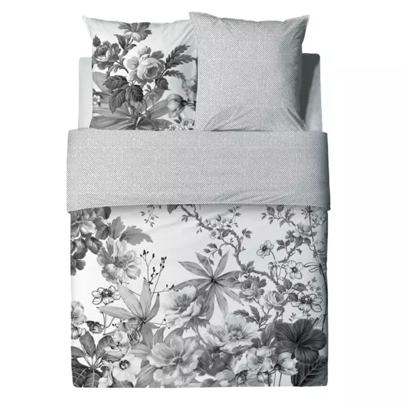 Funda nórdica y dos fundas de almohada en algodón (240 cm) Gallica Negro 2