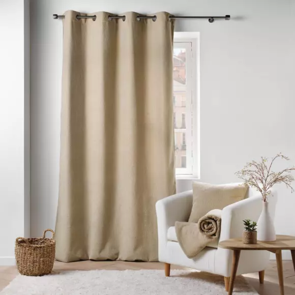 Coussin carré bouclette (45 cm) Wooly Beige