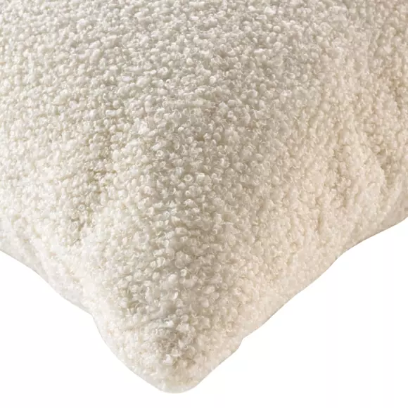 Cojín cuadrado rizo (45 cm) Woly Crudo