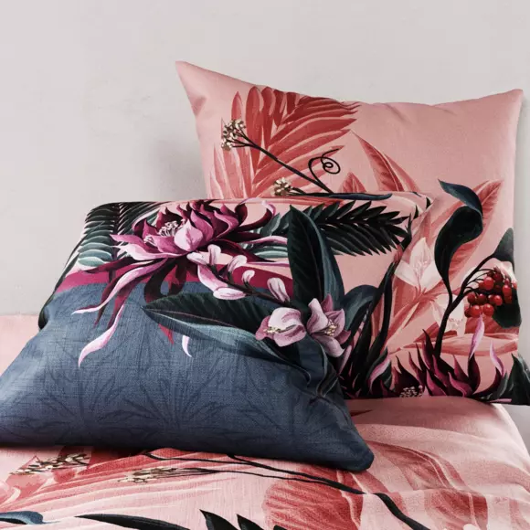 Funda Nórdica y dos fundas para almohada en algodón (240 cm) Flora Rosa 2