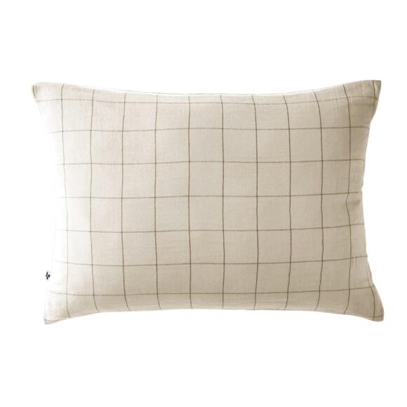 Funda para almohada rectangular en en gasa de algodón (70 cm) Gaïa Match Beige pampa 2