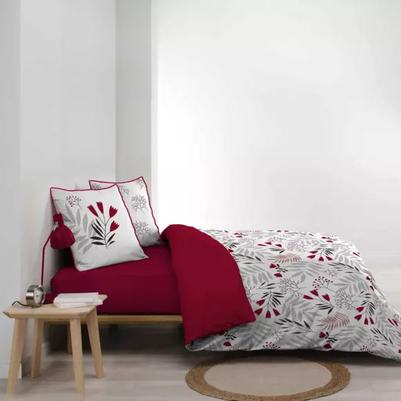 Funda Nórdica y dos fundas para almohadas algodón bio (260 cm) Clémence Blanco 3