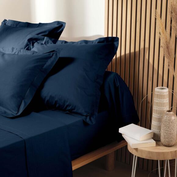 Funda de almohada rectangular en algodón bio (70 cm) Biolina Azul noche 3