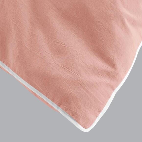 Bettwäsche aus gewaschener Baumwolle (260 cm) Linette Rosa 2