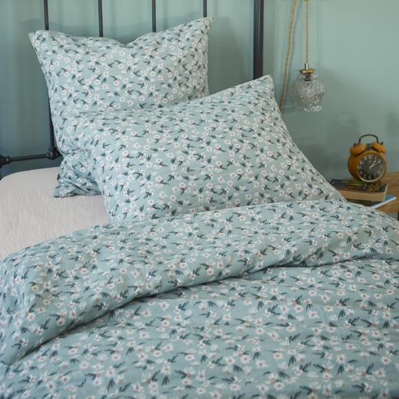 Bettbezug aus Baumwoll-Gaze (140 cm) Marguerite Blau 2