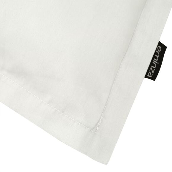 Funda de almohada rectangular de percal de algodón (80 cm) Cali Beige lino 2