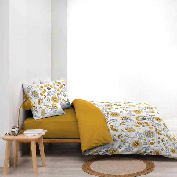 Funda Nórdica y dos fundas para almohadas gasa de algodón (240 cm) Garance Amarillo 2