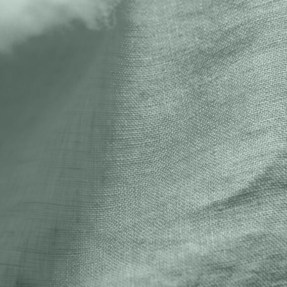 Taie d'oreiller carrée lin lavé (60 cm) Louise Vert eucalyptus 2