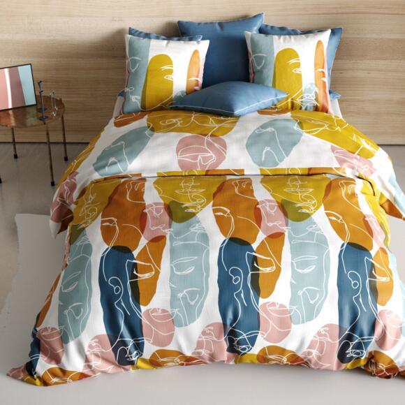 Funda Nórdica y dos fundas para almohada en algodón (260 cm) Paloma Multicolor 2