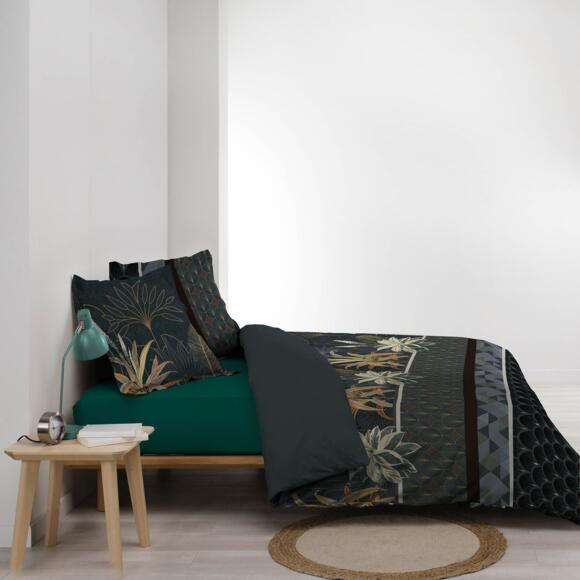 Funda Nórdica y dos fundas de almohada en algodón (260 cm) Floriana Verde 3