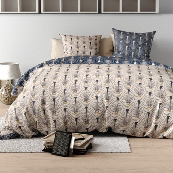 Funda Nórdica y dos fundas para almohada en algodón (240 cm) Pam Azul 2