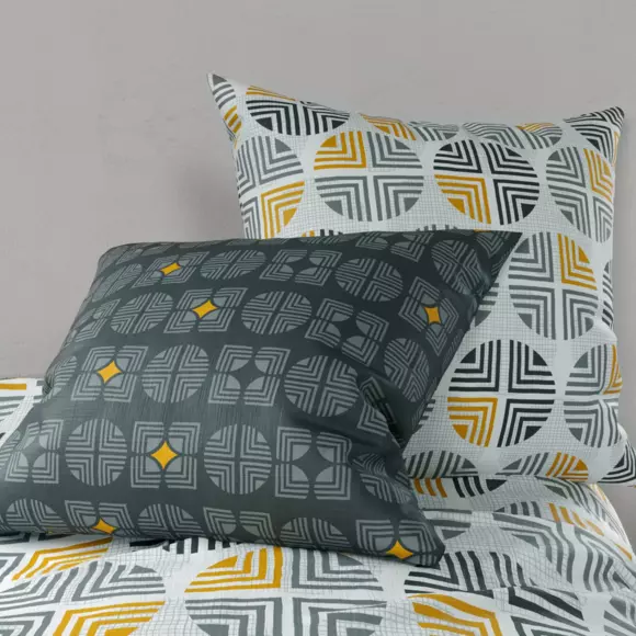 Funda Nórdica y dos fundas para almohada en algodón (260 cm) Arturo Gris 2