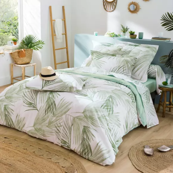 Funda de almohada rectangular algodón superior A l'ombre Verde 2