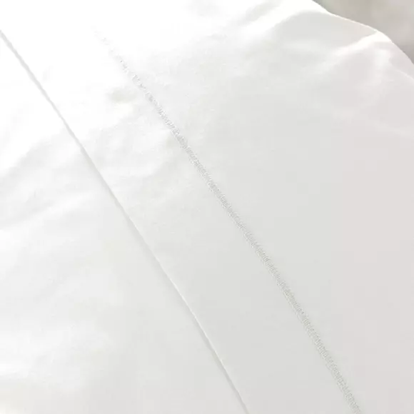 Drap plat percale de coton (180 cm) Cali Blanc 2