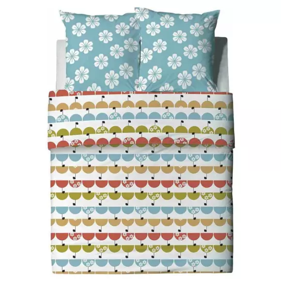 Funda Nórdica y dos fundas para almohada en algodón (240 cm) Grany Multicolor 3