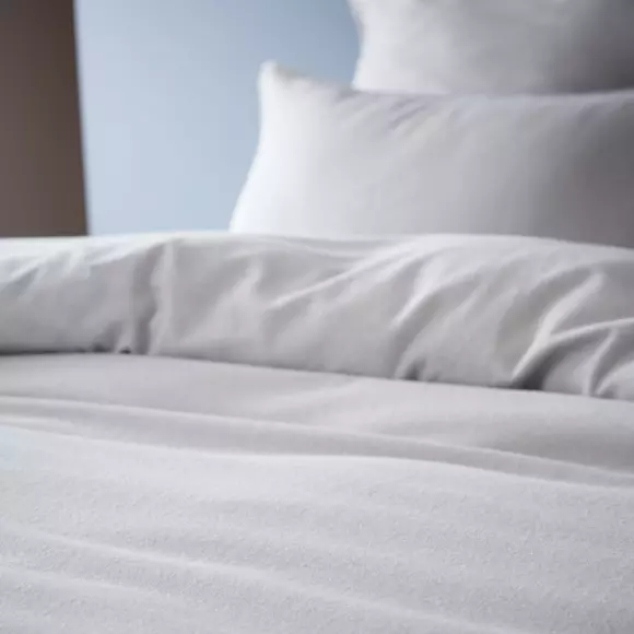 Copripiumino flanella di cotone (140 cm) Théa Grigio chiaro 2