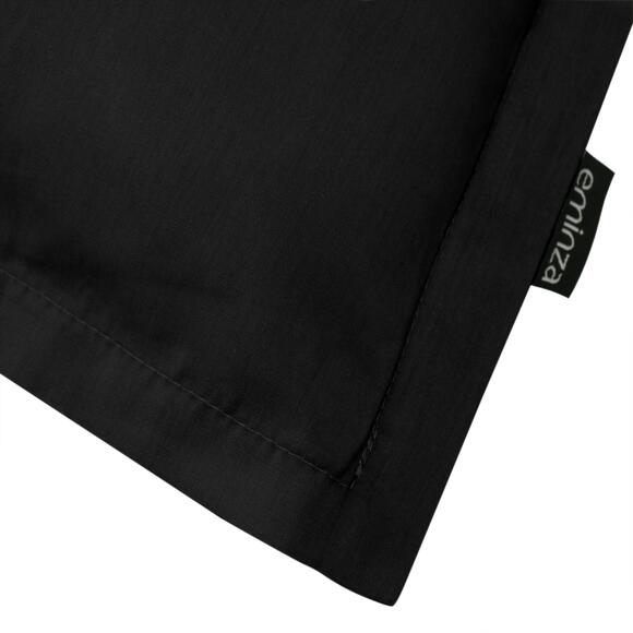 Funda de almohada rectangular de percal de algodón (80 cm) Cali Negra 2