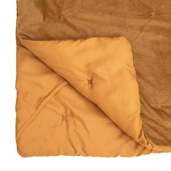 Colcha de terciopelo (240 x 260 cm) Jil Marrón