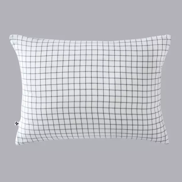 Taie d'oreiller rectangulaire gaze de coton (70 cm) Gaïa Mix Blanc chantilly 2