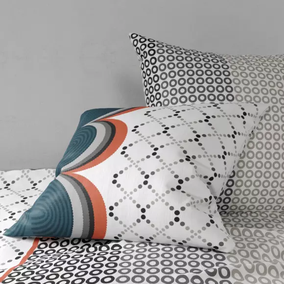 Funda Nórdica y dos fundas para almohada en algodón (260 cm) Antan Azul trullo 2