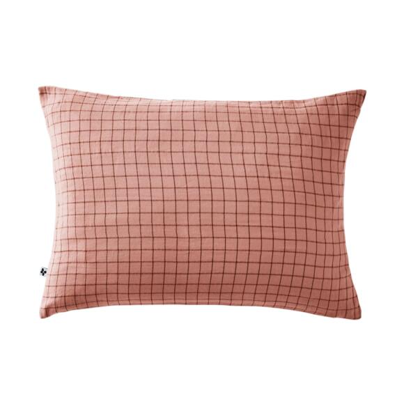 Funda para almohada rectangular en en gasa de algodón (70 cm) Gaïa Mix Rosa durazno 2