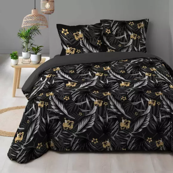 Funda Nórdica y dos fundas para almohadas algodón (260 cm) Parador Negro 2