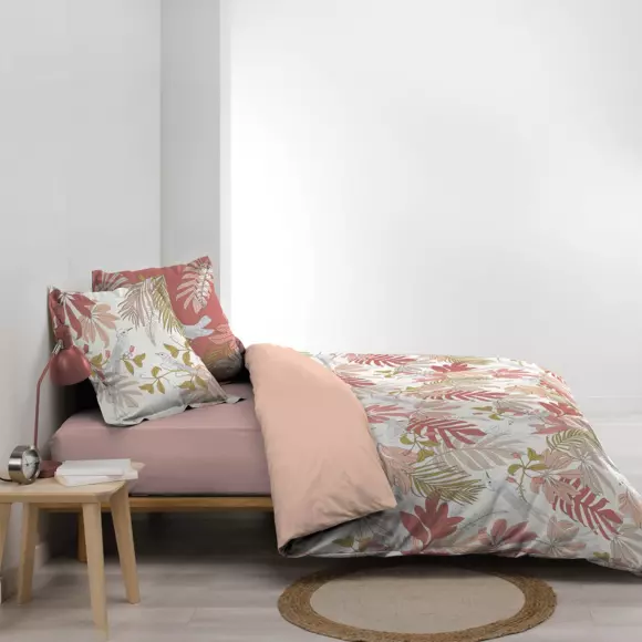 Funda nórdica y dos fundas para almohadones en algodón (260 cm) Sweet Poesy Rosa 3