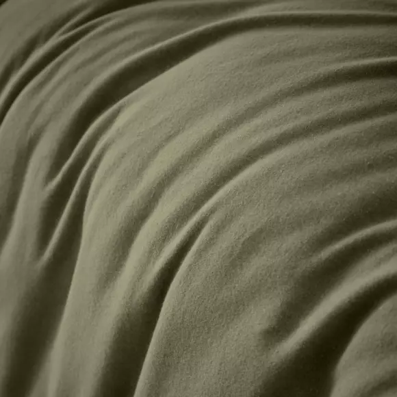 Housse de couette flanelle de coton (140 cm) Théa Vert romarin 2