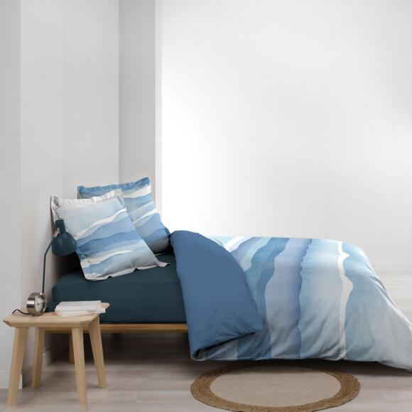 Bettbezug & 2 Kopfkissenbezüge Baumwolle (240 cm) Azzurra Blau 2