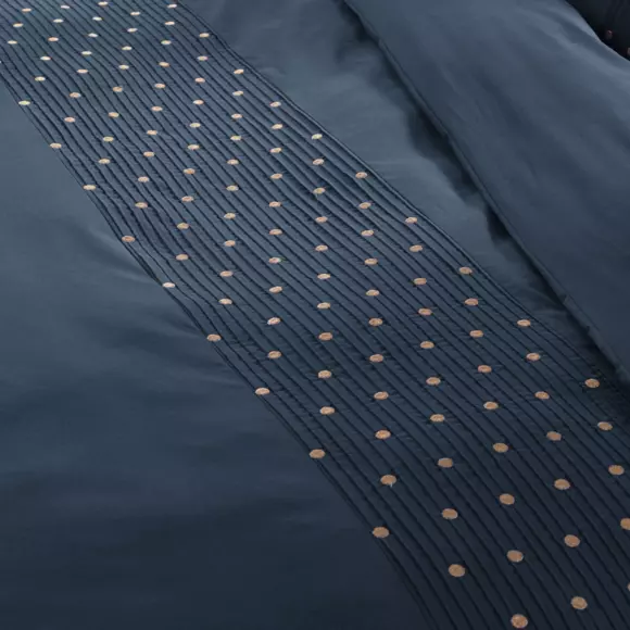 Funda nórdica  con bordados en algodón (240 cm) Agathe Azul mora 3