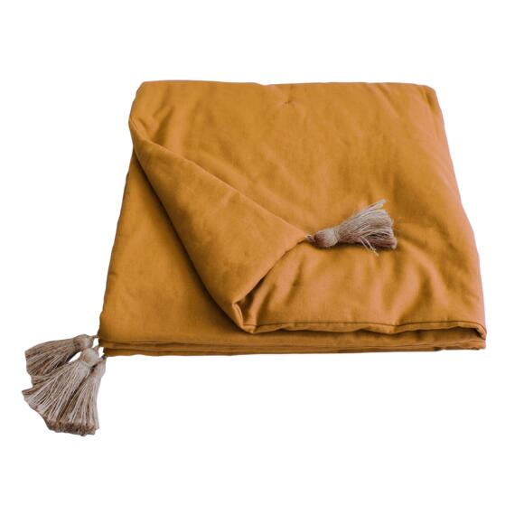 Camino de cama algodón  (90 x 190 cm) Panama Amarillo mostaza 2