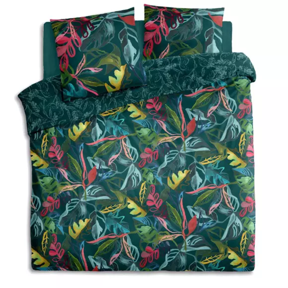 Housse de couette et deux taies coton (240 cm) Selva Multicolore 2