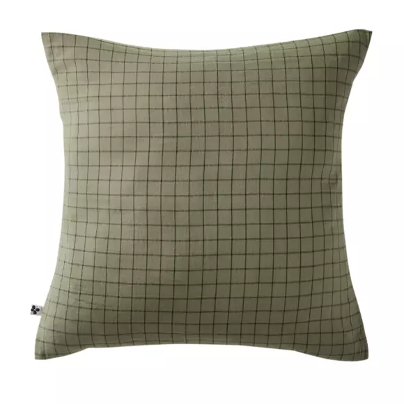 Taie d'oreiller carrée gaze de coton (60 cm) Gaïa Mix Vert romarin 2