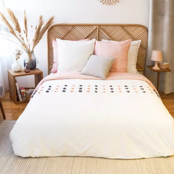 Funda nórdica y dos fundas para almohada en algodón (260 cm) Poupie color Blanco 2