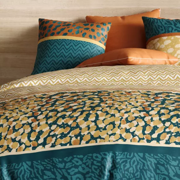 Funda Nórdica y dos fundas para almohada en algodón (240 cm) Fauvre Verde esmeralda 3