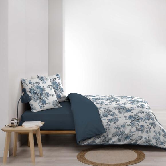 Funda Nórdica y dos fundas para almohadas gasa de algodón (240 cm) Rosalia Azul 2