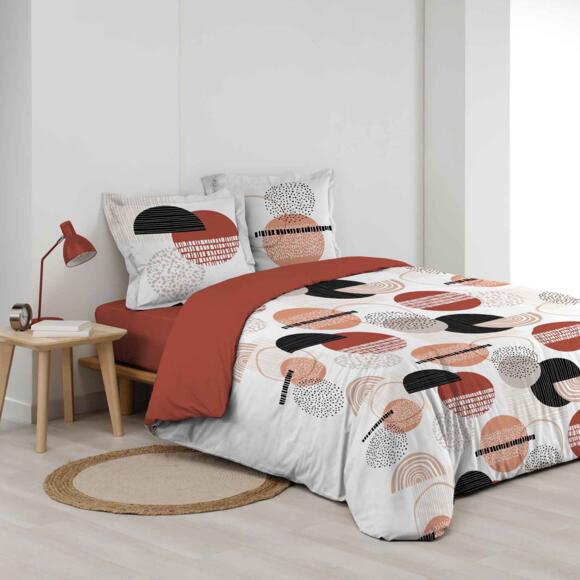 Funda Nórdica y dos fundas para almohadas algodón (260 cm) Twistine Rojo 2
