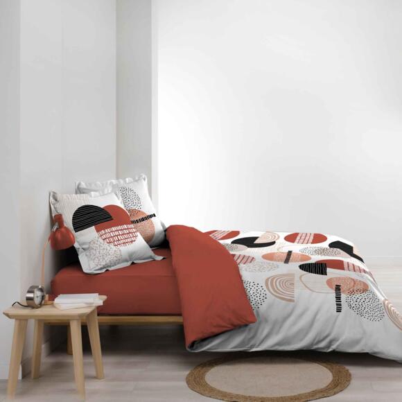 Funda Nórdica y dos fundas para almohadas algodón (260 cm) Twistine Rojo 3