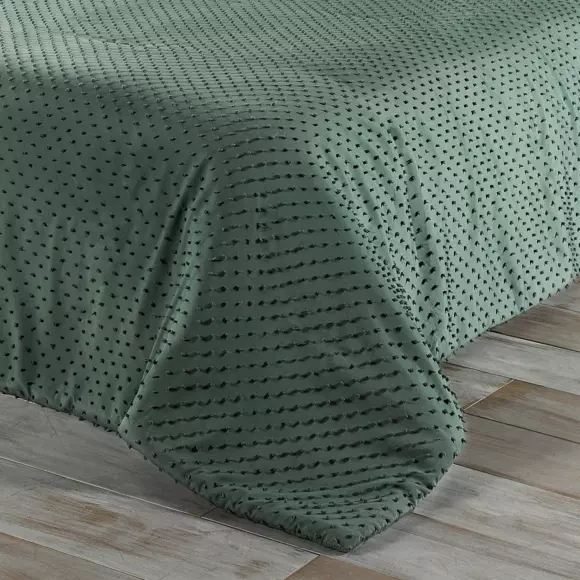 Couvre-lit (250 x 260 cm) Pompon Vert 2