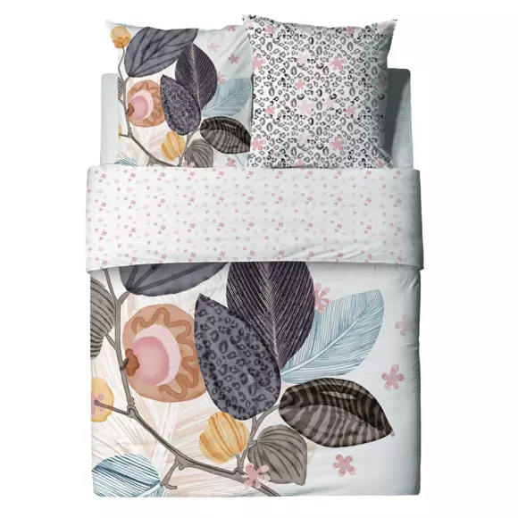 Housse de couette et deux taies coton (260 cm) Yona Multicolore 3