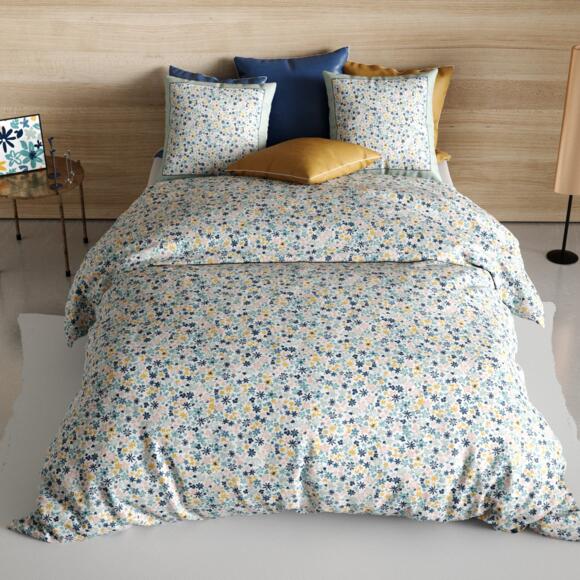 Juego de sábanas en algodón cama 140 cm 4 piezas Mani Azul 3